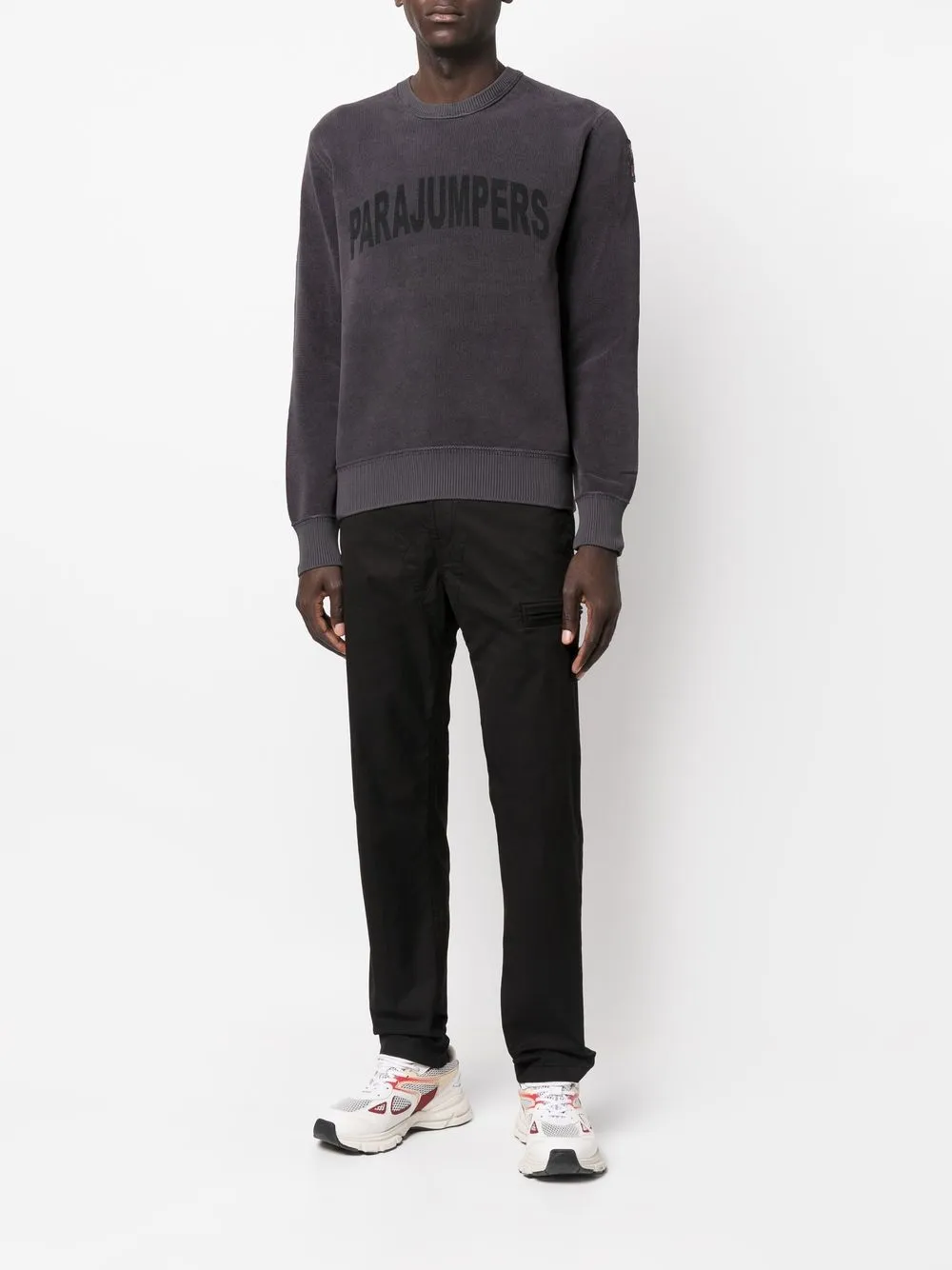Parajumpers Sweater met logoprint - Grijs