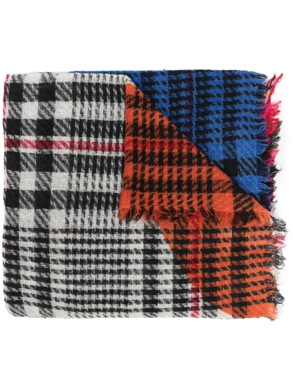 

Faliero Sarti houndstooth-pattern scarf - Orange