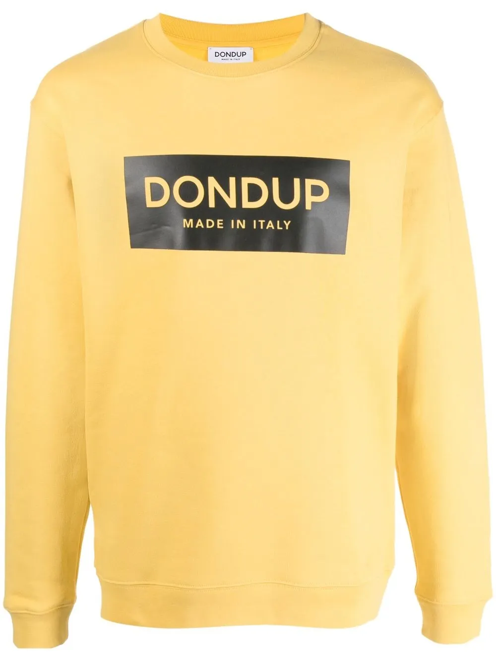 

DONDUP logo-print cotton sweatshirt - Yellow