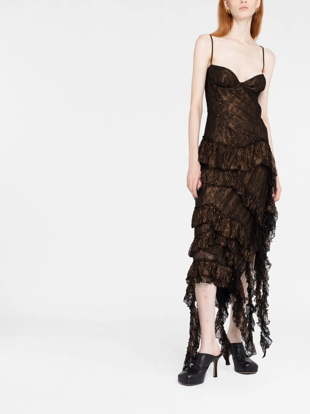 DEL CORE lace-detail Sleeveless Maxi Dress - Farfetch