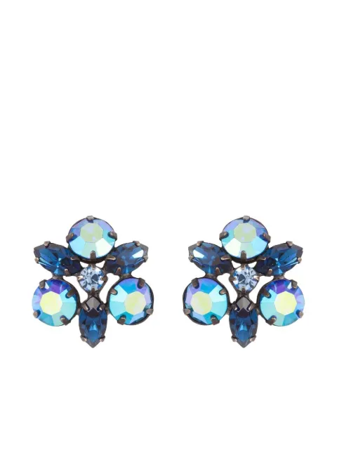 Susan Caplan Vintage 1950s crystal-embellished clip-on earrings