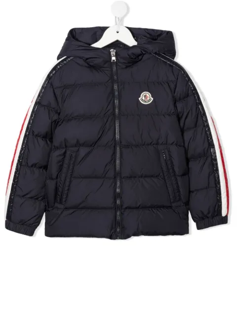 Moncler Enfant logo-patch padded hooded jacket