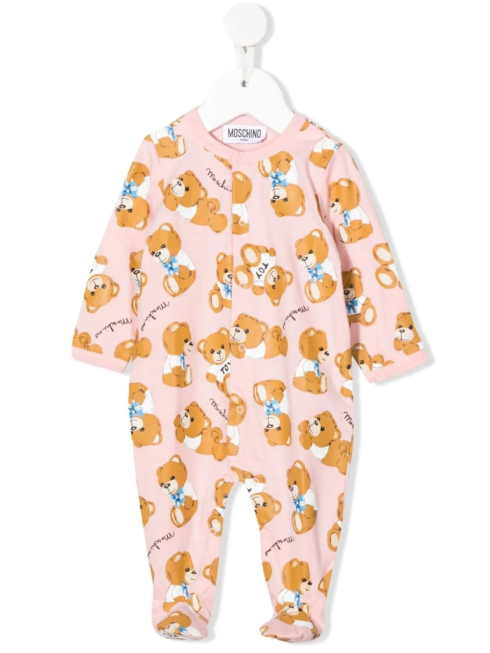 

Moschino Kids teddy print cotton pajamas - Pink