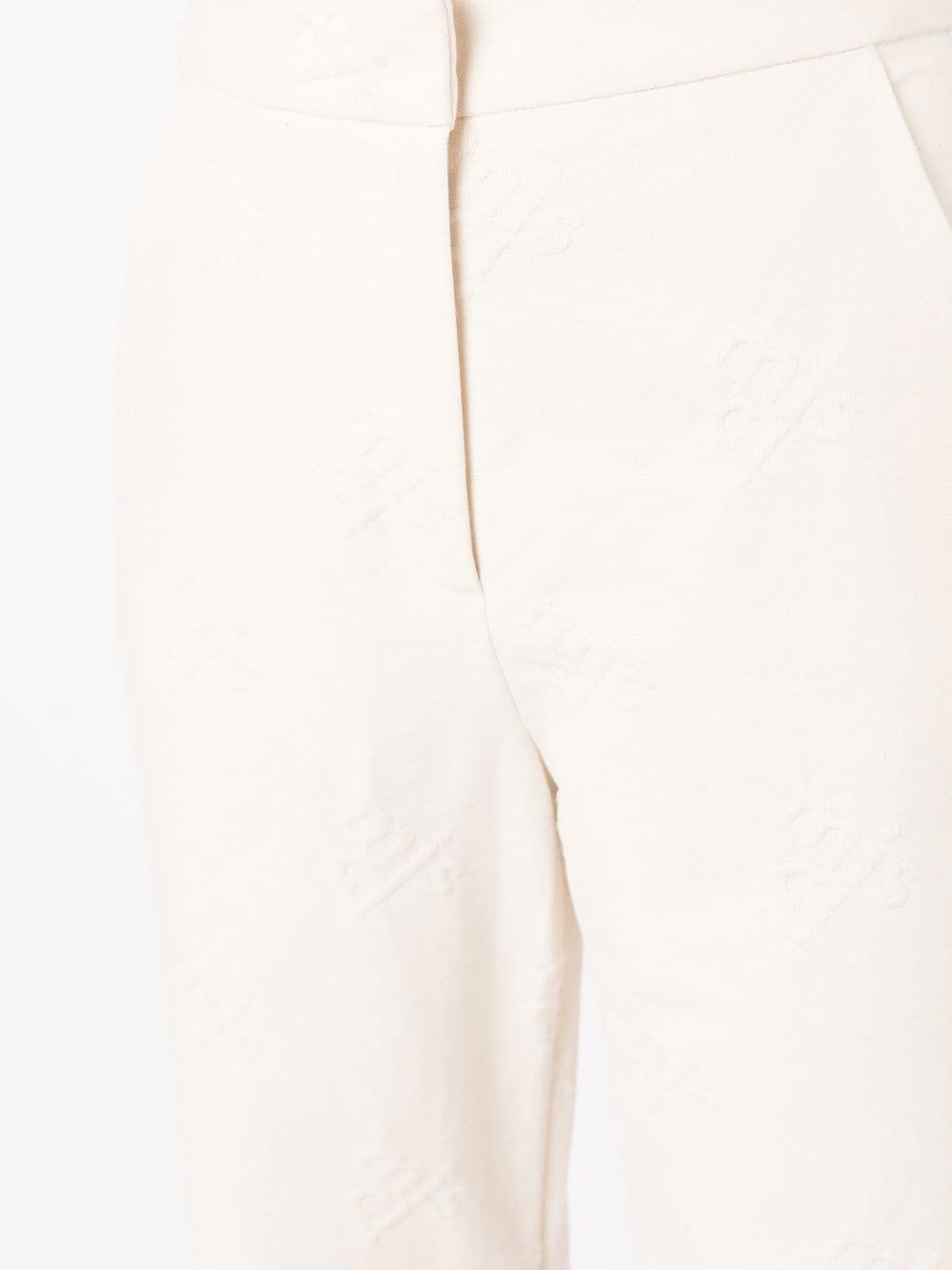 Shop Misci High-waisted Flared Trousers In White