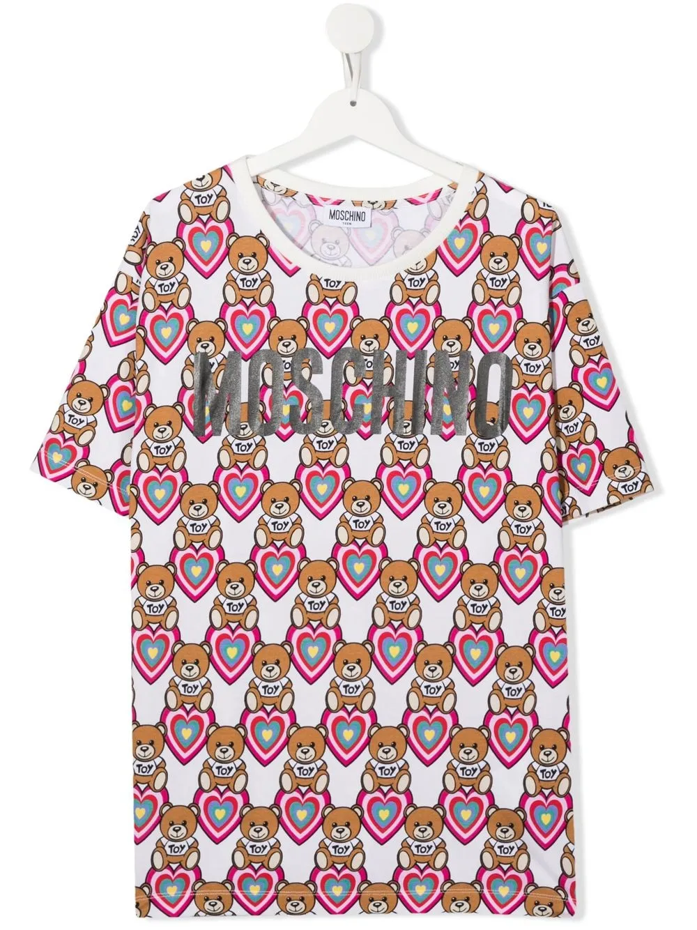 

Moschino Kids playera con estampado de corazón - Blanco