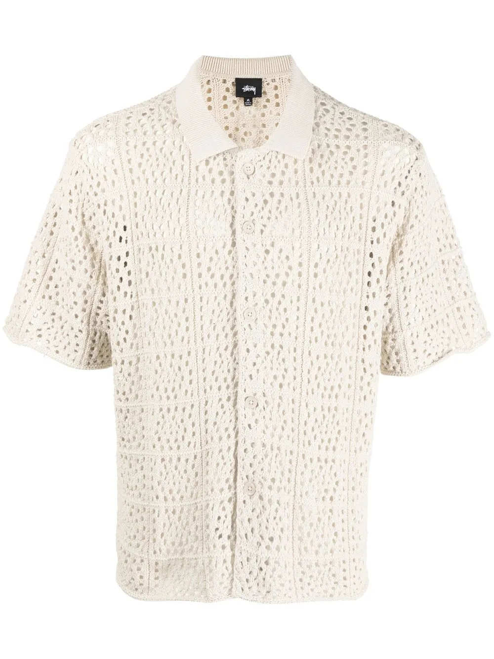 Stüssy crochet-detail Polo Shirt - Farfetch