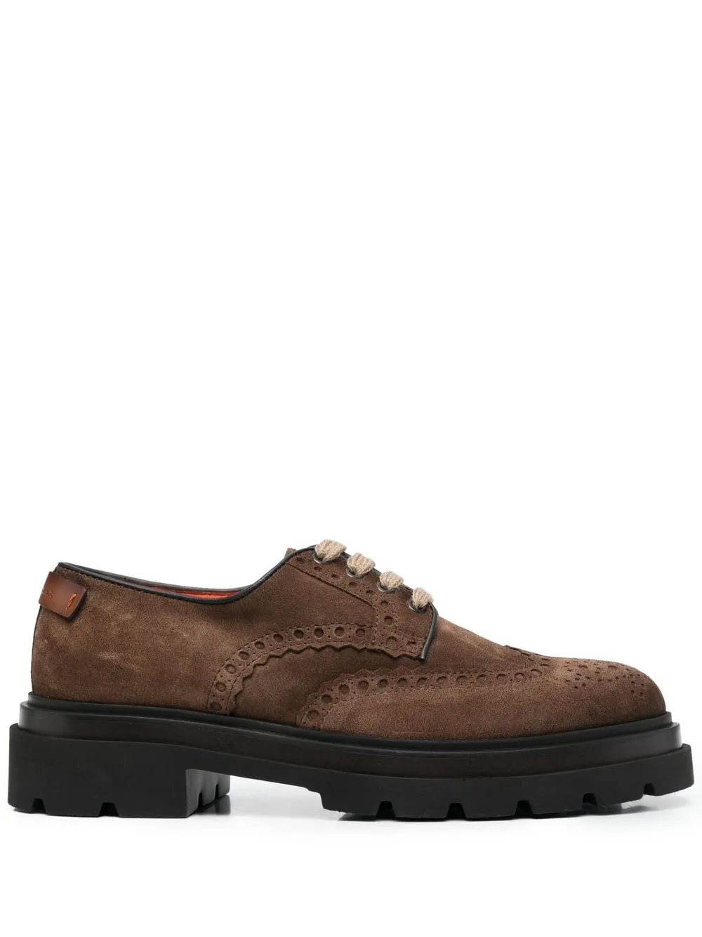 

Santoni lug-sole suede brogues - Brown