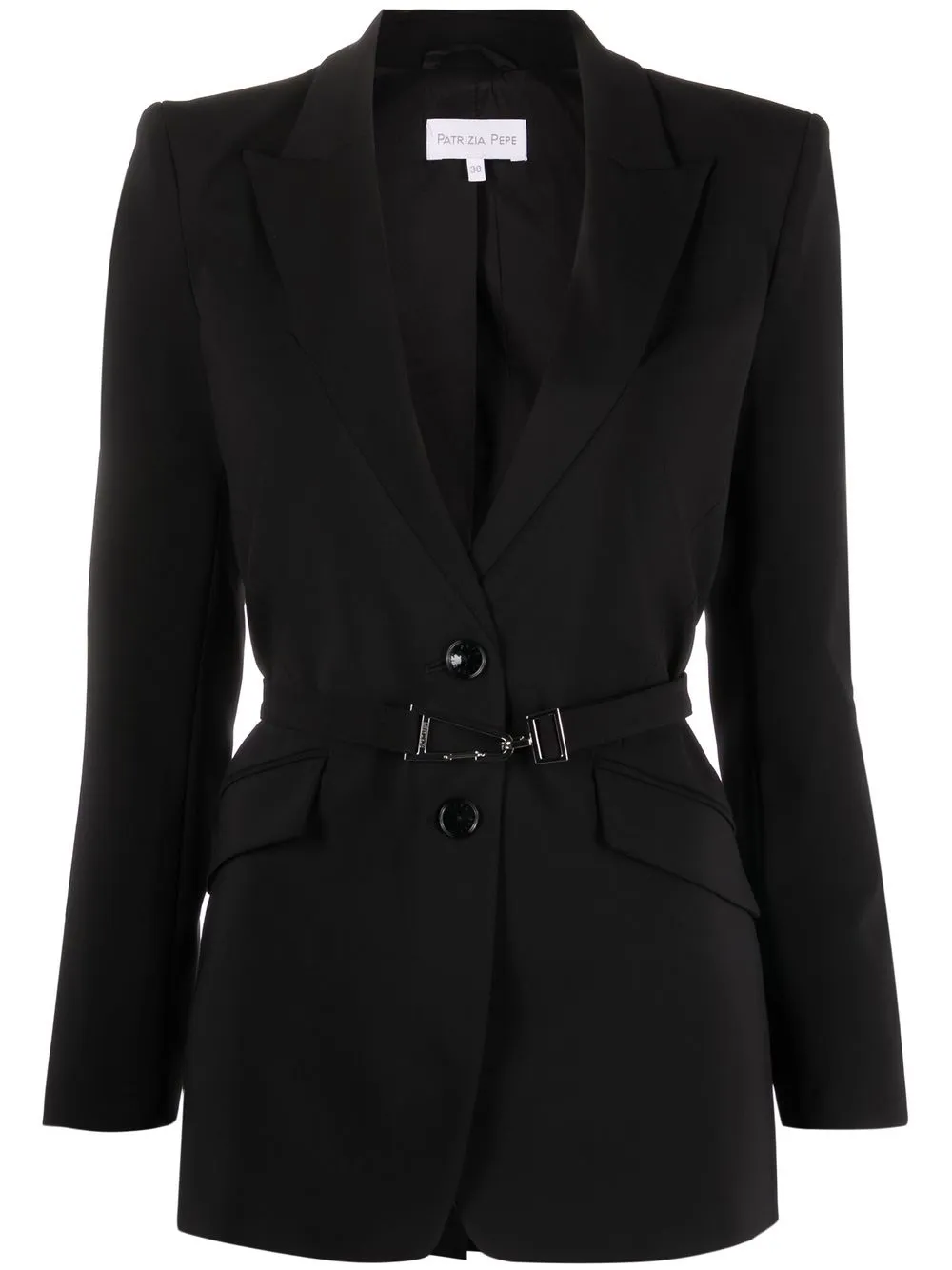 

Patrizia Pepe blazer con cinturón - Negro