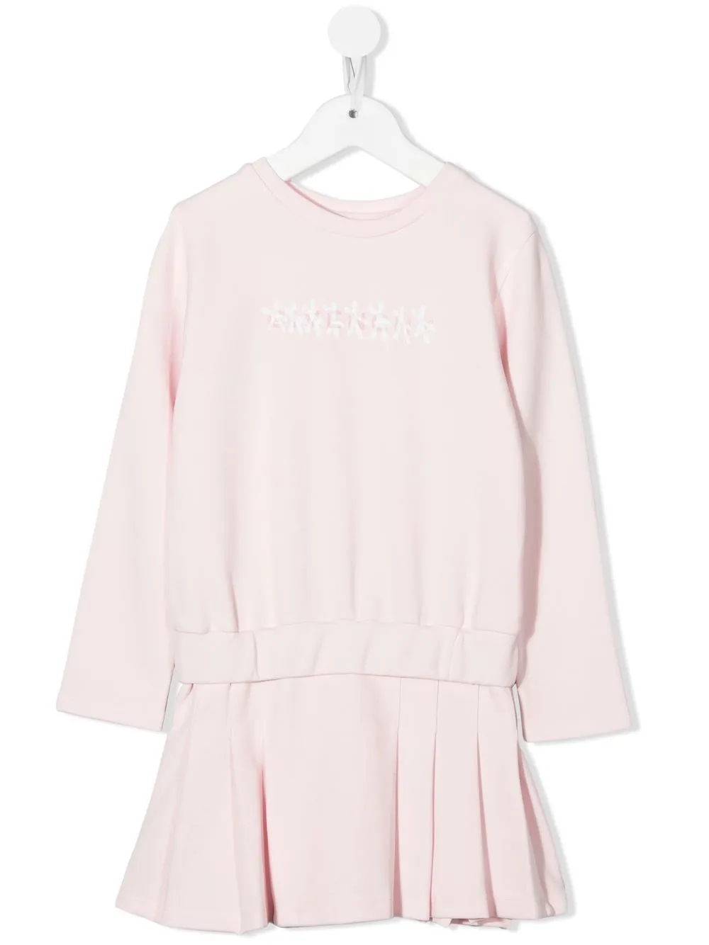 

Givenchy Kids vestido plisado con estampado gráfico - Rosado