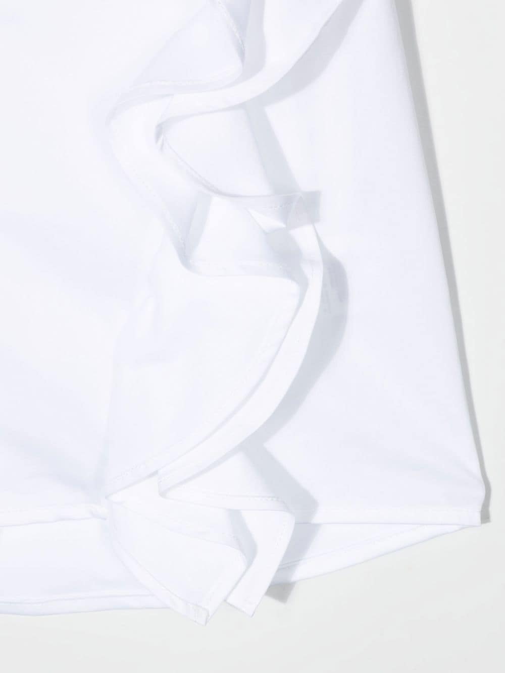 Shop Simonetta Ruffled-trim Sleeveless Shirt In Weiss