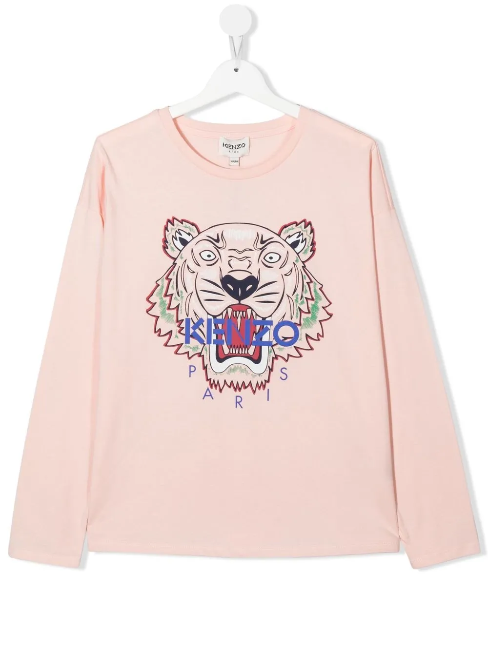 

Kenzo Kids Tiger-Head long-sleeved T-Shirt - Pink