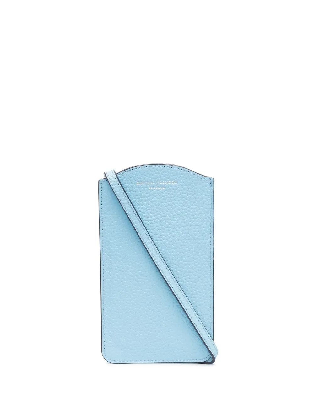 

Aspinal Of London pebbled-texture leather phone case - Blue