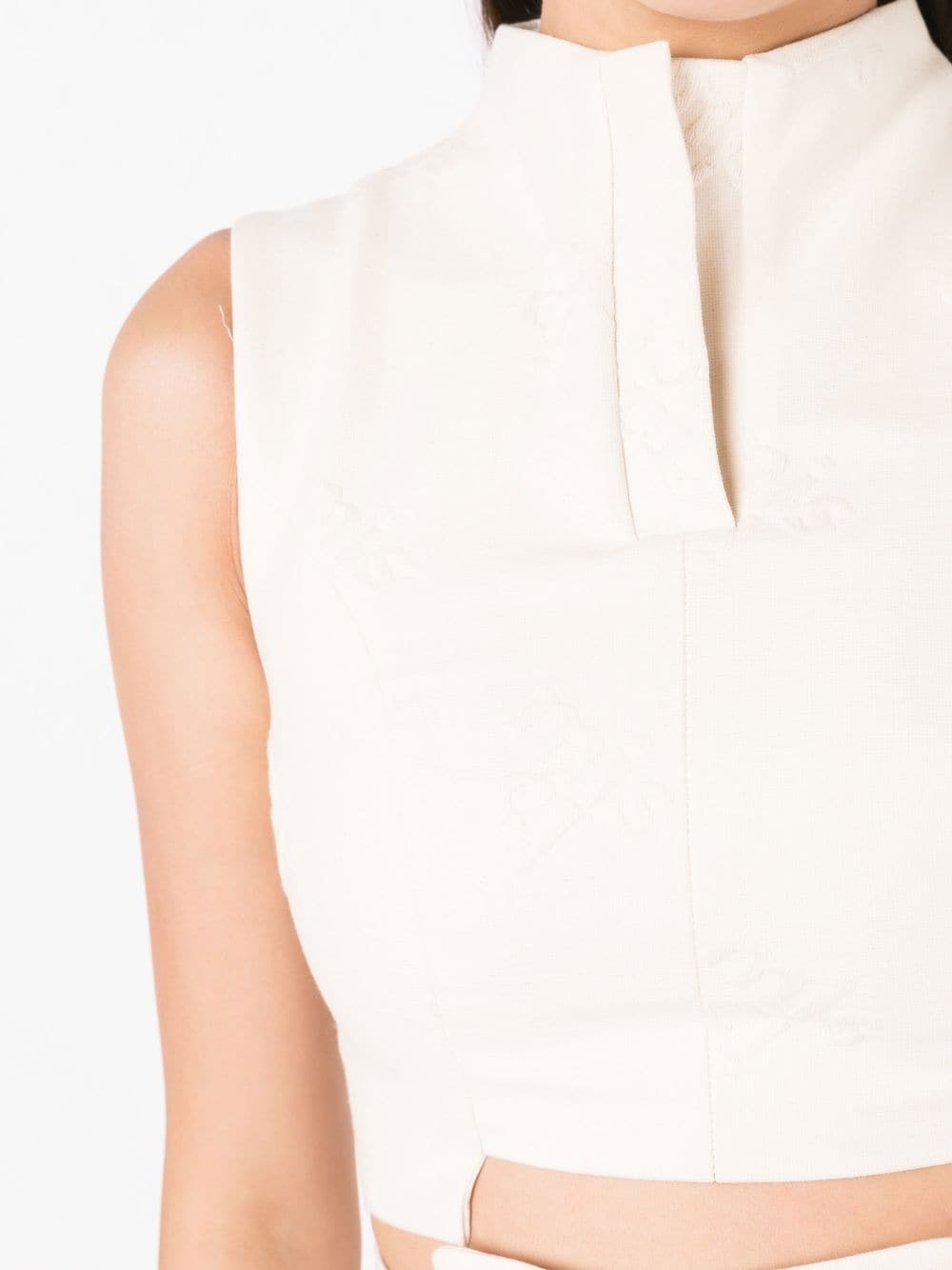 Shop Misci Cropped Sleeveless Top In White