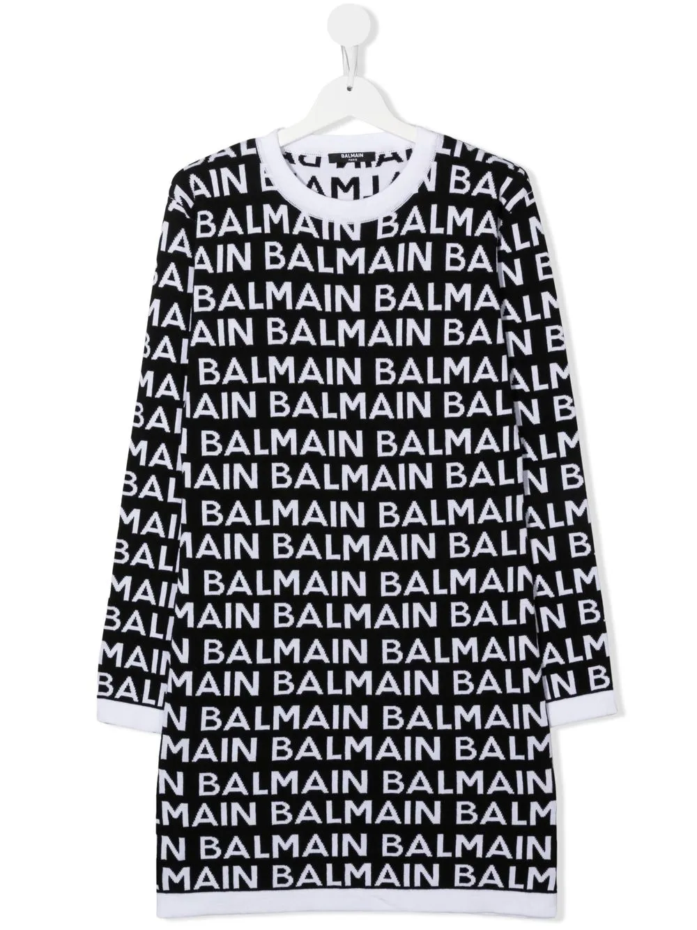 

Balmain Kids vestido estilo suéter con logo - Negro