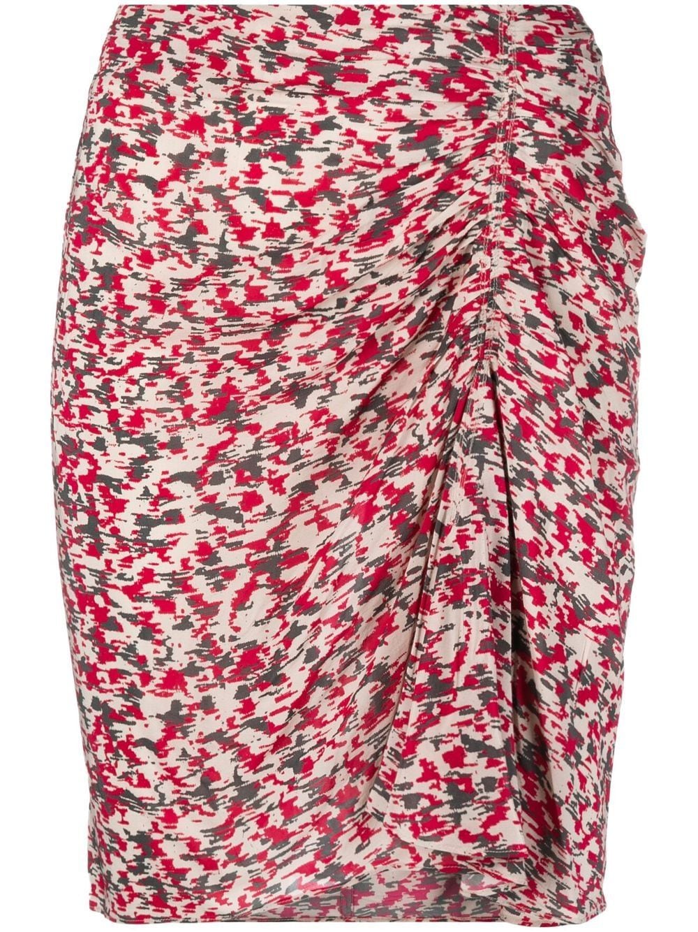 MARANT ÉTOILE floral-print Asymmetric Gathered Mini Skirt - Farfetch