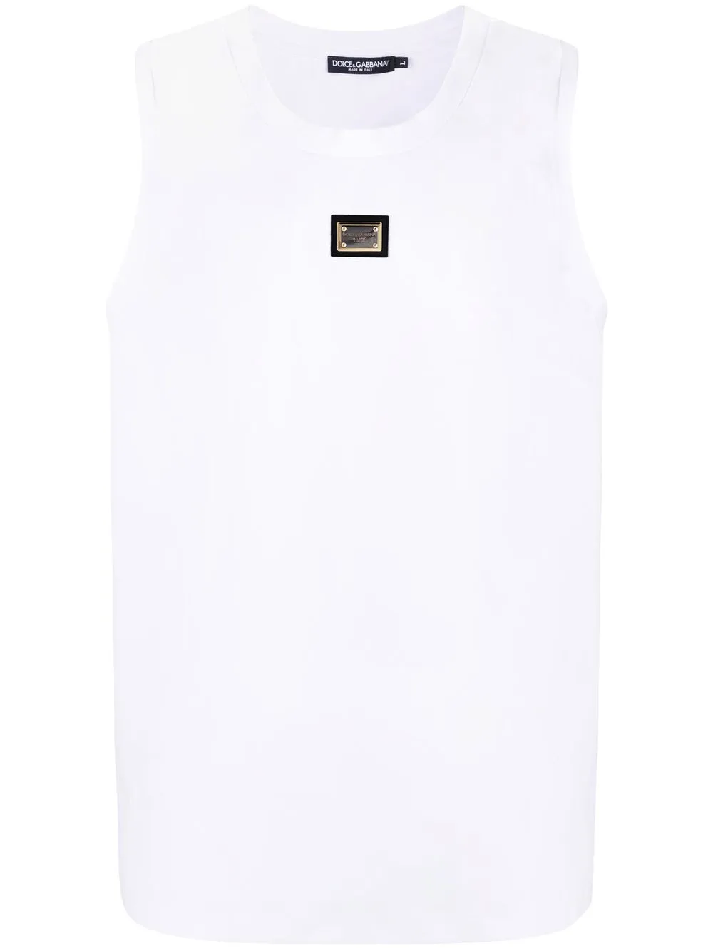 

Dolce & Gabbana camiseta con placa del logo - Blanco