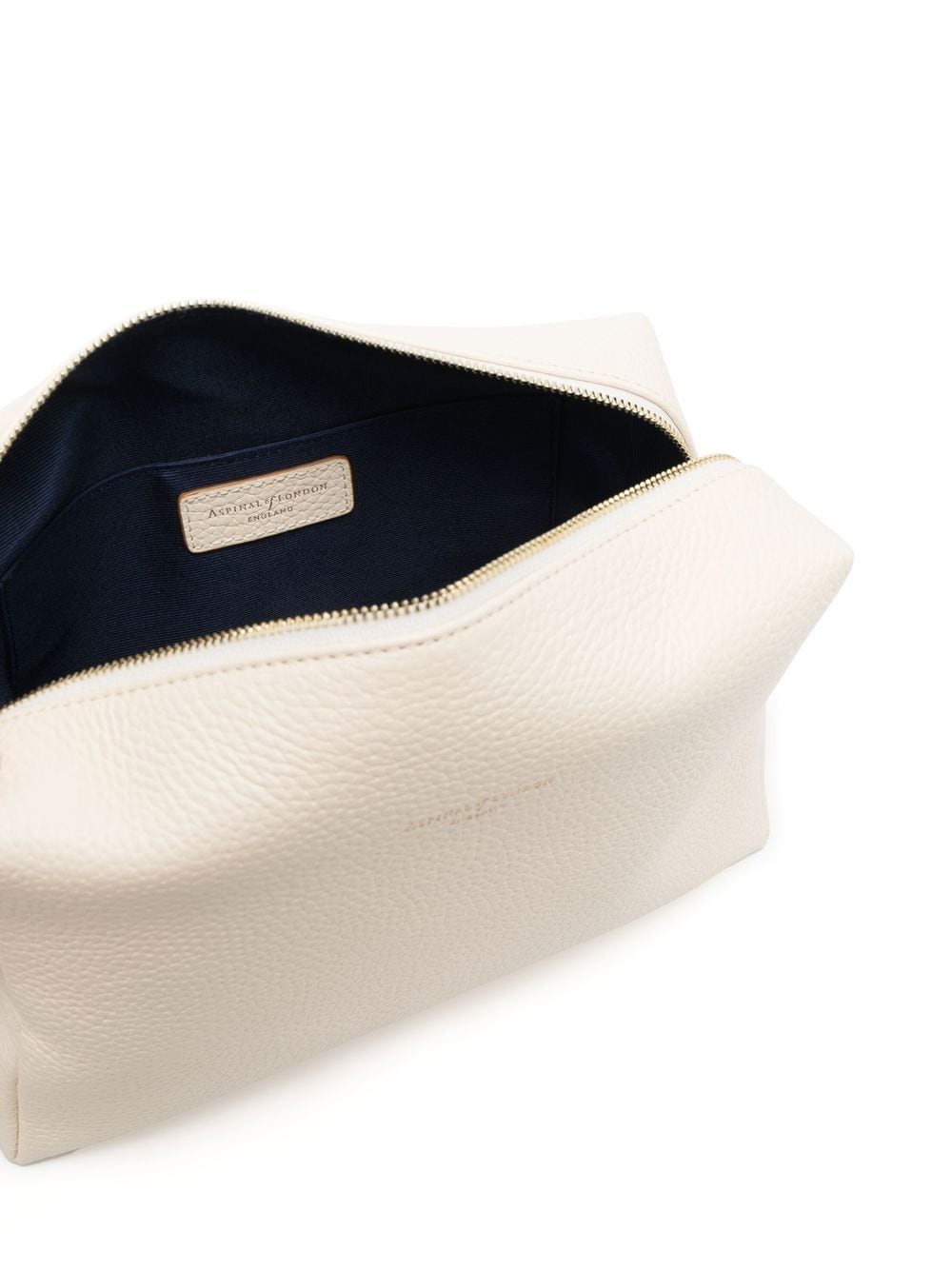 Aspinal Of London pebbled-texture leather makeup bag Blu - 10% OFF