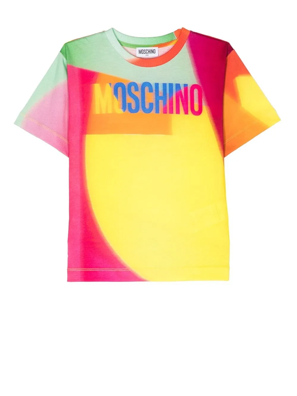 

Moschino Kids playera con diseño color block y logo estampado - Multicolor