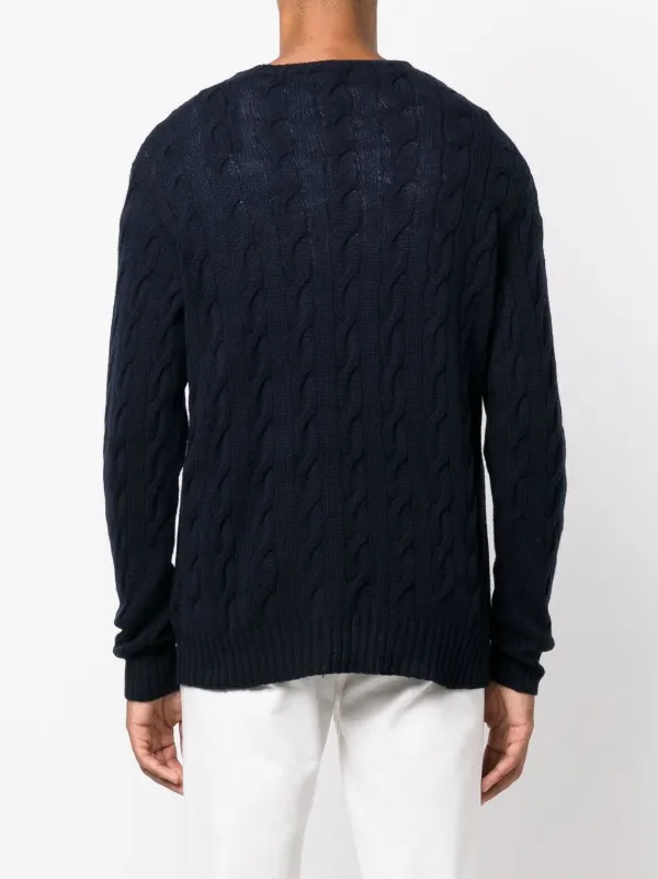 Ralph Lauren Purple Label ケーブルニット セーター | ブルー