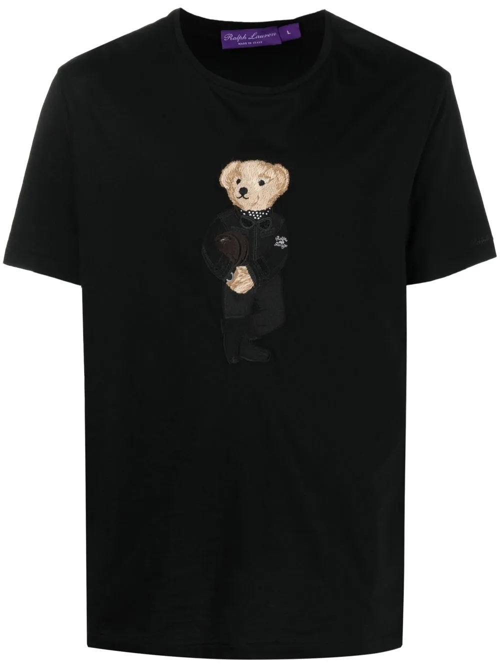 

Ralph Lauren Purple Label Teddy logo print T-shirt - Black