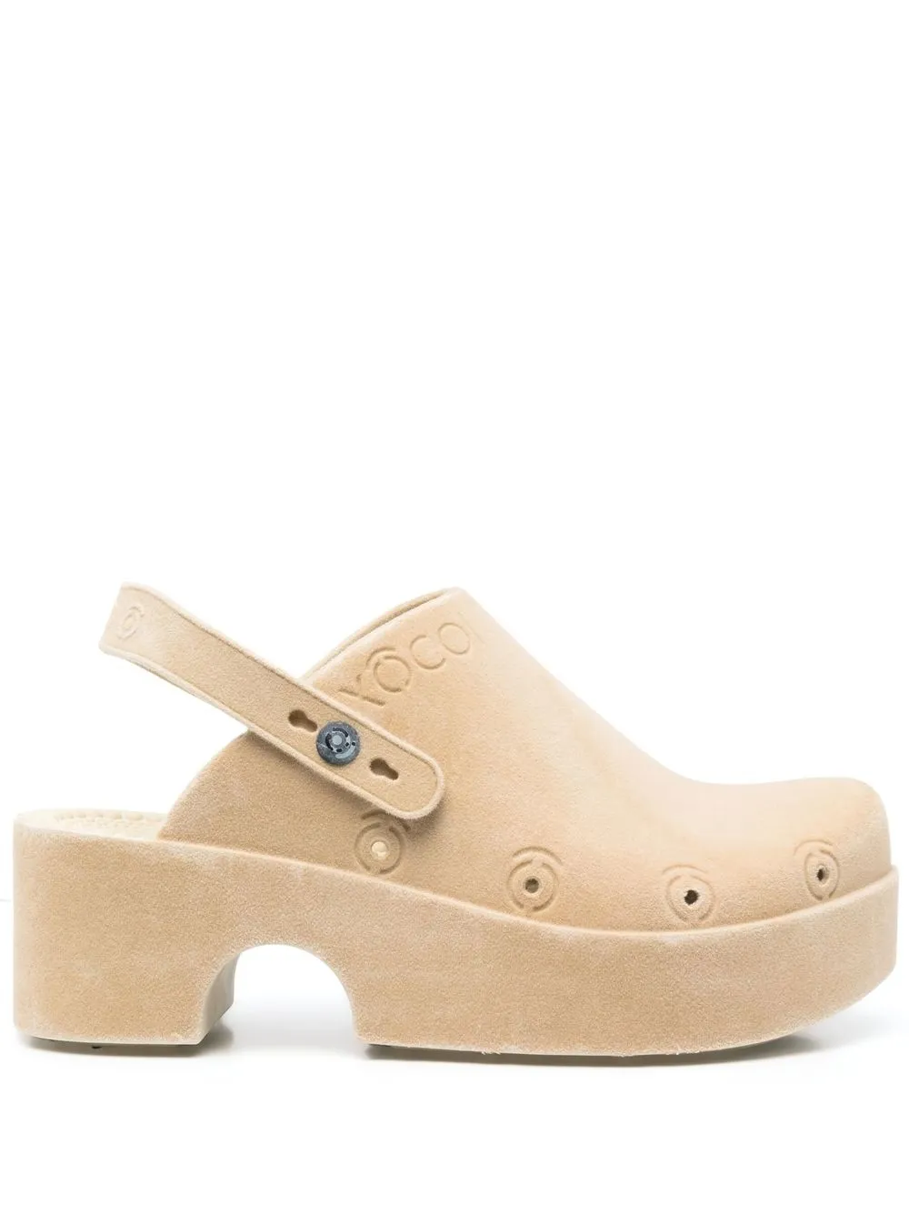 

XOCOI debossed-logo slingback clogs - Neutrals