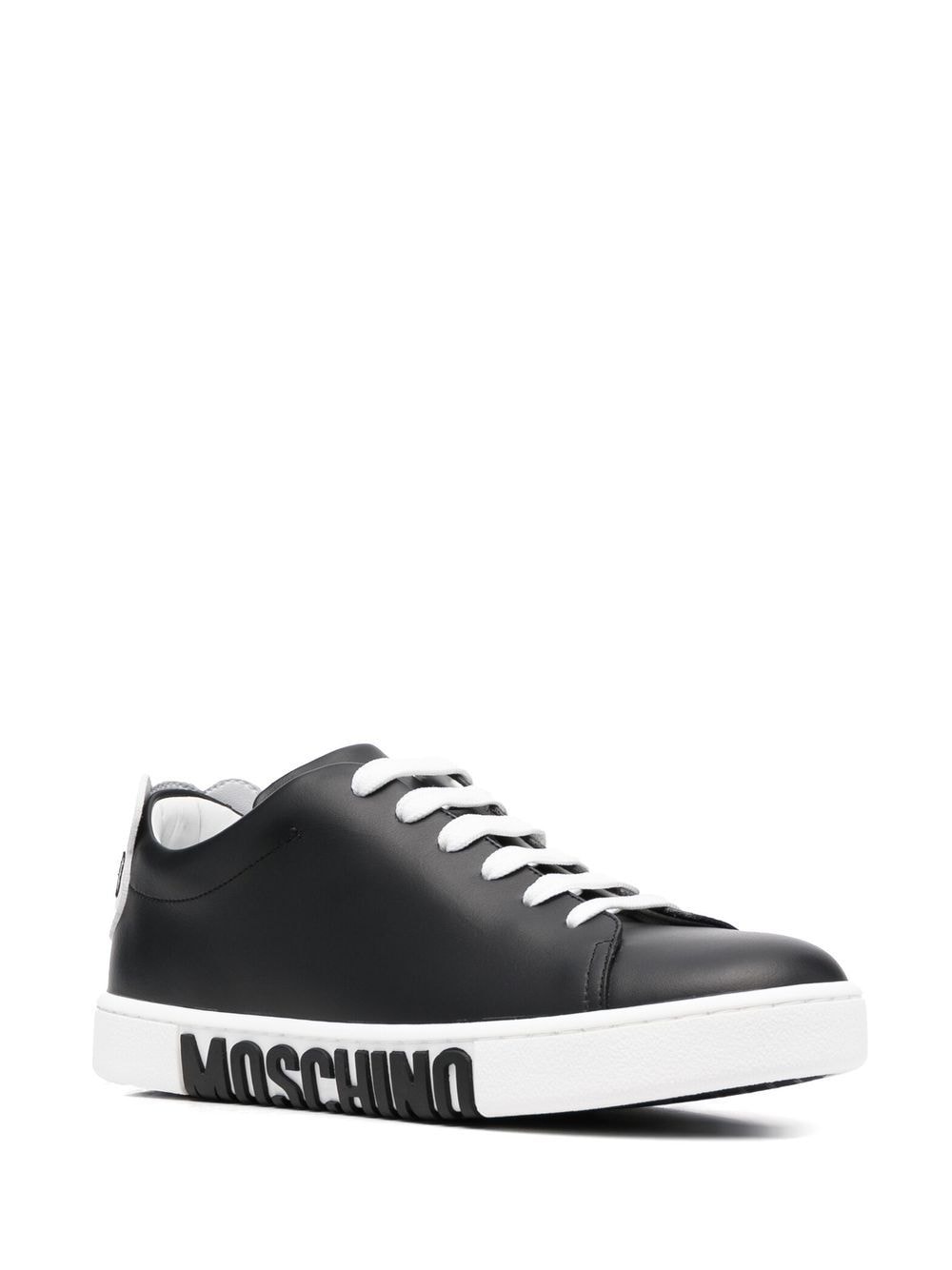 Image 2 of Moschino lace-up leather sneakers