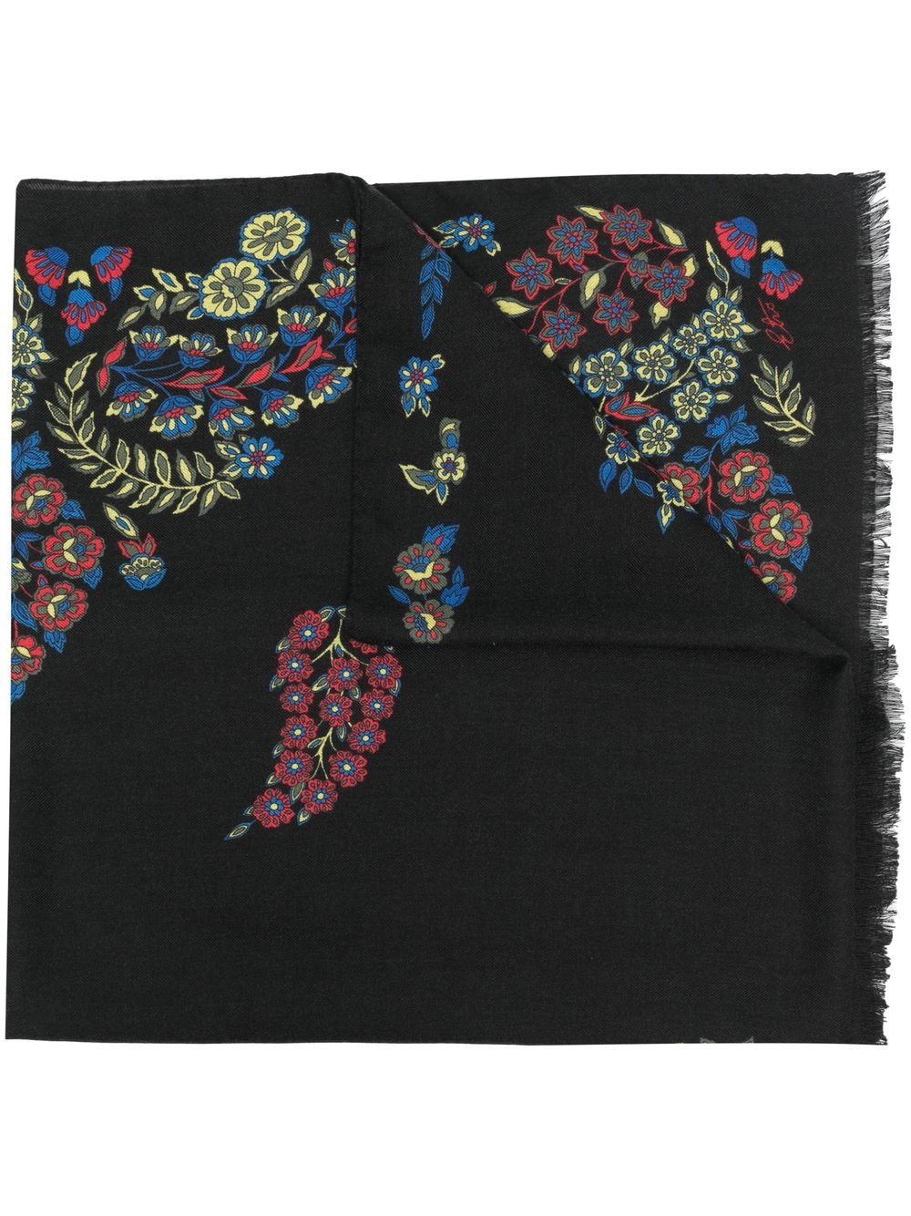 

ETRO floral-print scarf - Black