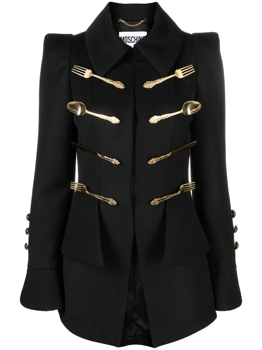 

Moschino cutlery-embellished jacket - Black