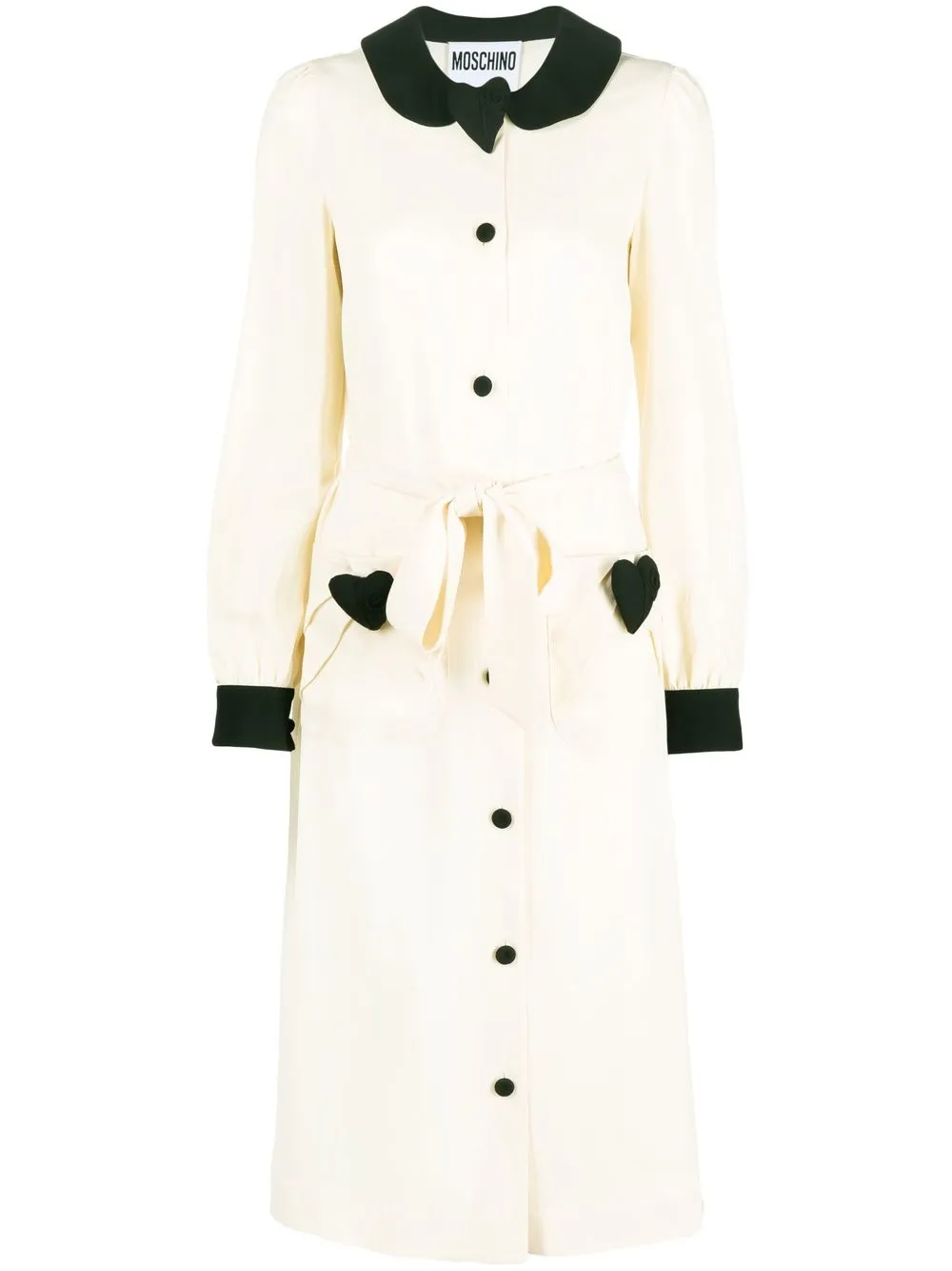 

Moschino heart-patch mid-length shirtdress - Neutrals