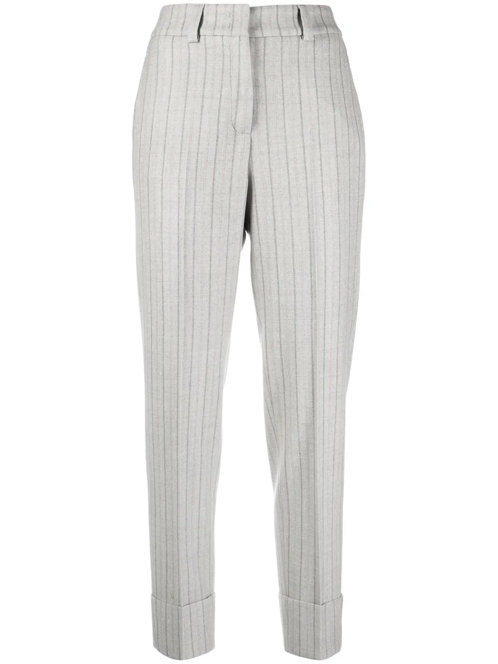 

Peserico striped slim-cut trousers - Grey