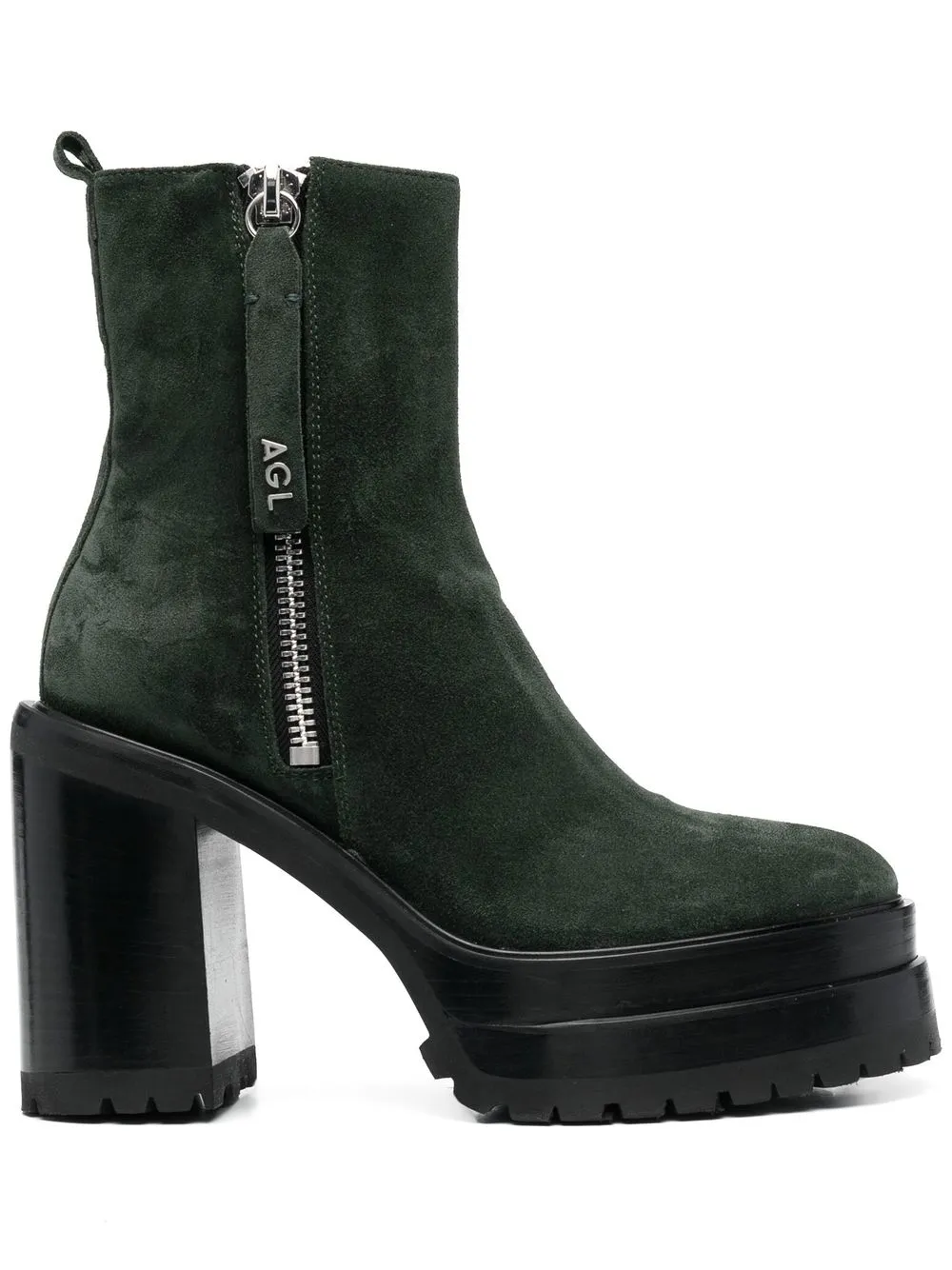 

AGL suede platform 125mm boots - Green