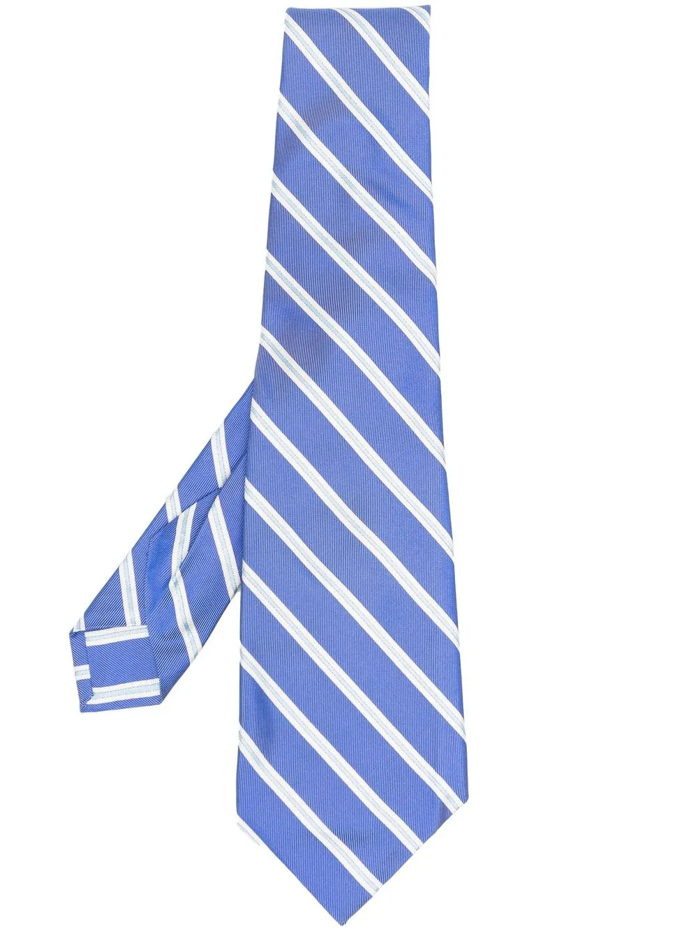 

Barba stripe-print silk tie - Blue