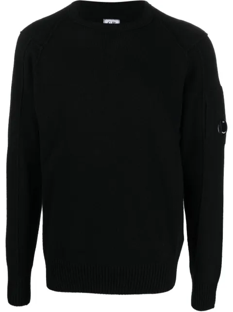 logo patch crew neck jumper