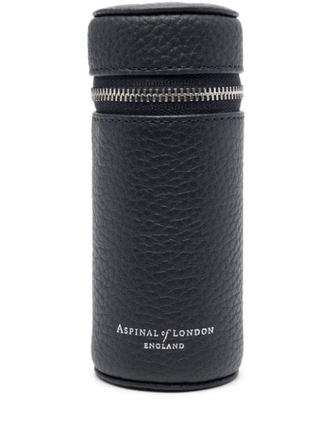 Aspinal Of London pebbled-leather golf ball holder