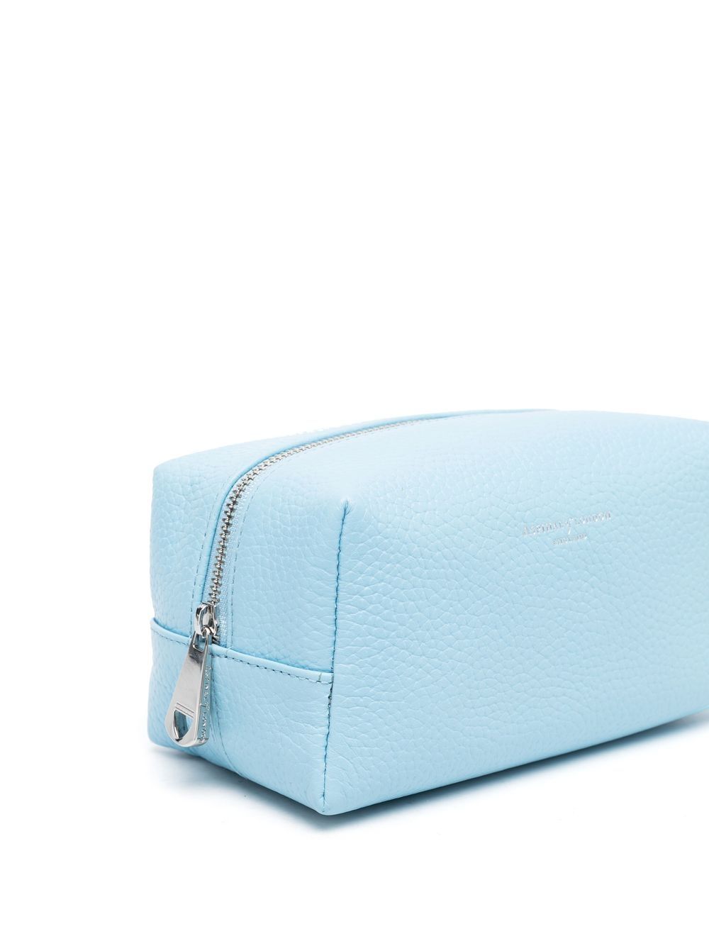 Aspinal Of London pebbled-texture leather makeup bag Blu - 10% OFF