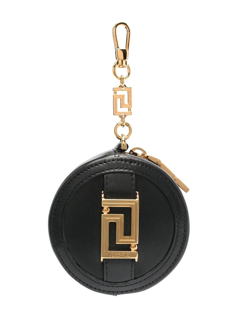 

Versace Greca detachable leather coin purse - Black