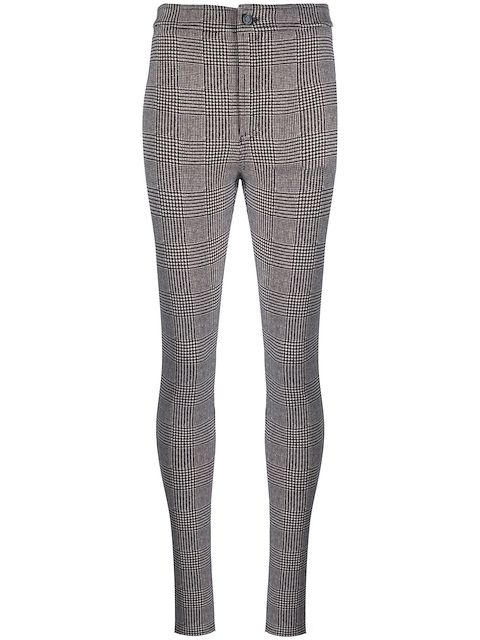 Saint Laurent check-patterned skinny trousers