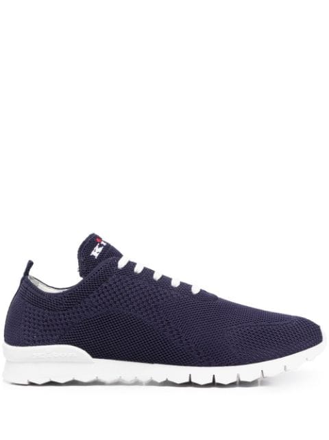 Kiton logo-embroidered knit sneakers