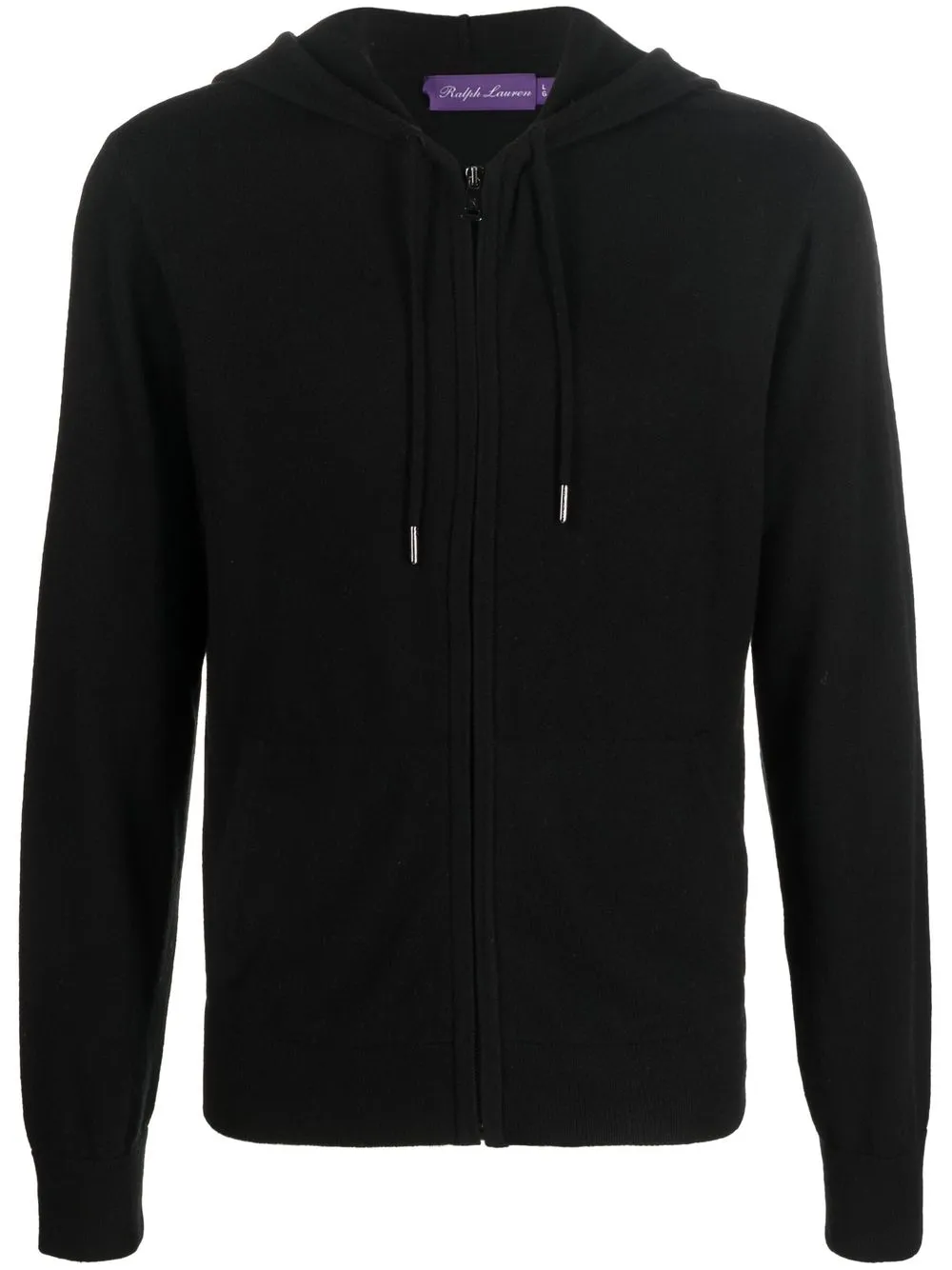 

Ralph Lauren Purple Label drawstring zipped hoodie - Black