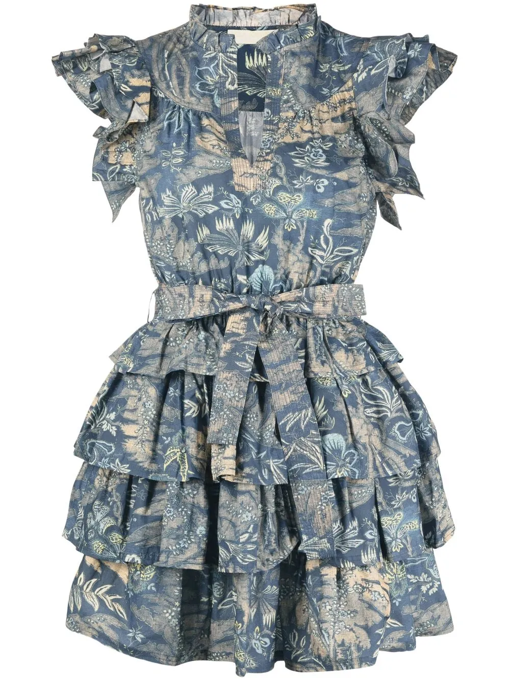 

Ulla Johnson vestido midi con estampado floral - Azul