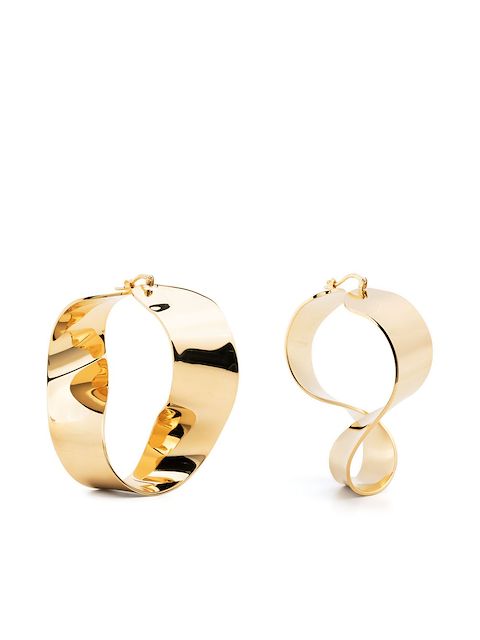 Jil Sander sculpted hoop earrings