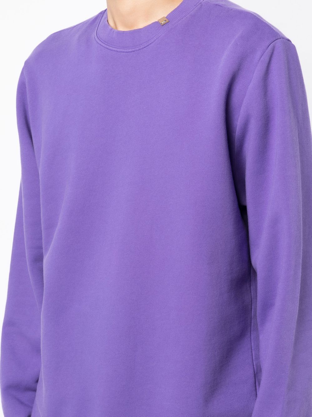 Shop Alyx Rib-trimmed Crew-neck Sweatshirt In Violett
