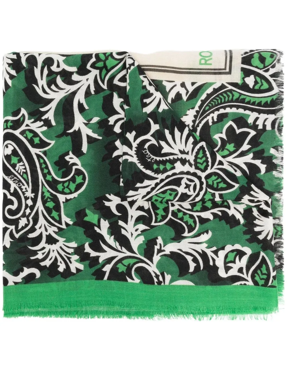 

ETRO mascada de seda con motivo en jacquard - Verde