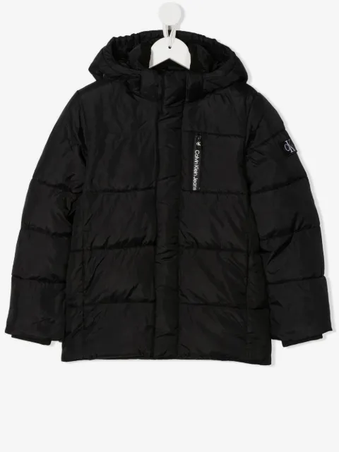 Calvin Klein Kids chest logo-print padded jacket