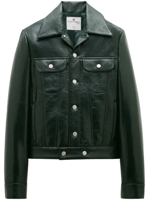 Courrèges V Trucker vinyl jacket 