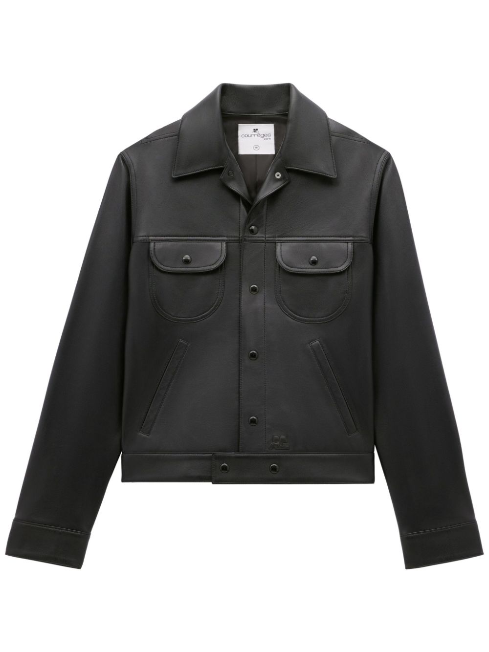 Courrèges leather jacket - Black