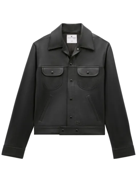 Courrèges chamarra con cuello texturizado