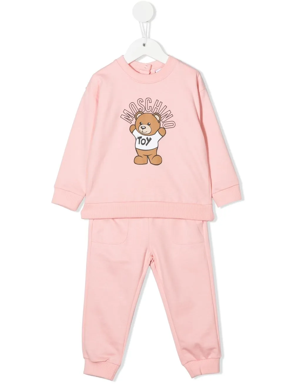 

Moschino Kids Teddy Bear-motif cotton tracksuit set - Pink