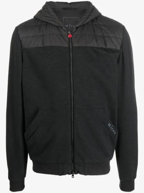 Kiton zipped hooded jacket