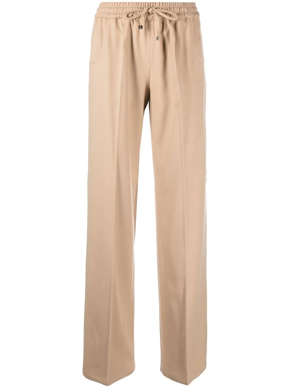 

Kiton pressed-crease cashmere straight trousers - Neutrals